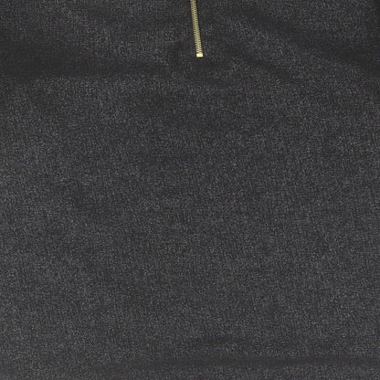 Atmosphere Womens Black Polyester Basic T-Shirt Size 10 Round Neck