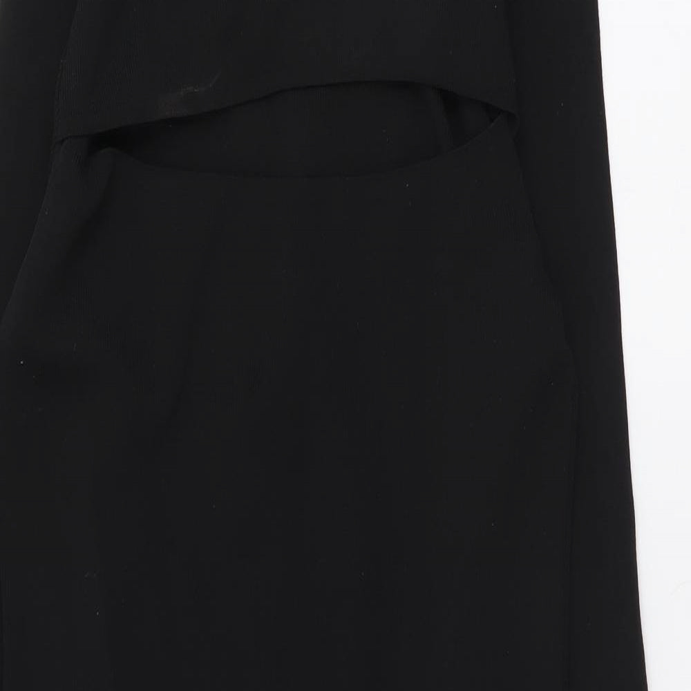 Primark Womens Black Polyester Sheath Size S Mock Neck Pullover