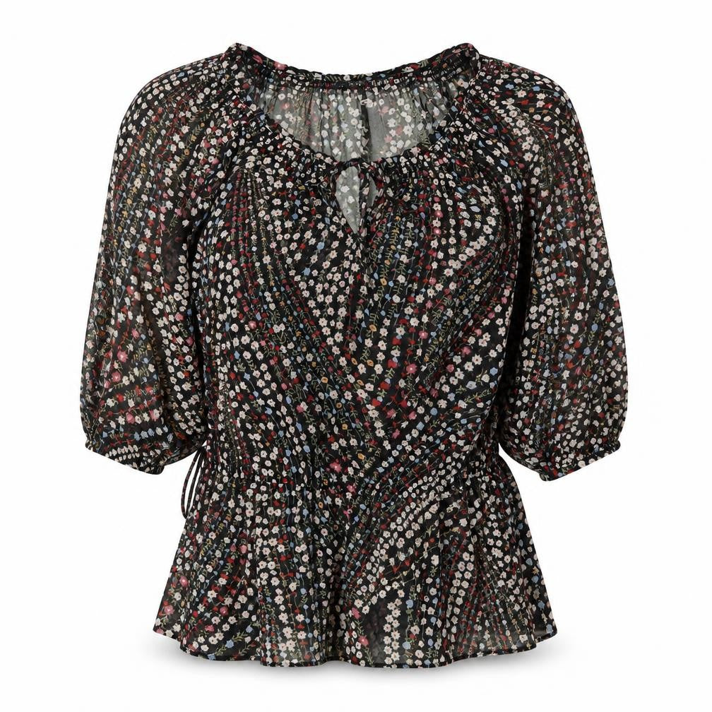 Womens UK Size 10 et vous Black Basic Blouse