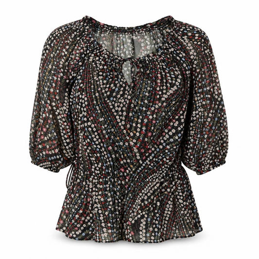 Womens UK Size 10 et vous Black Basic Blouse