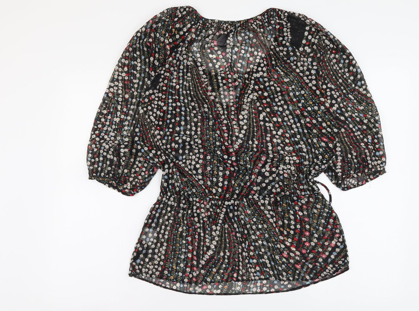 Womens UK Size 10 et vous Black Basic Blouse