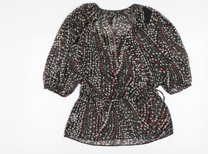 Womens UK Size 10 et vous Black Basic Blouse