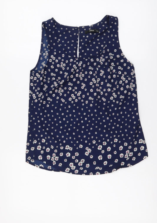 Womens UK Size 8 Oasis Blue Basic Tank