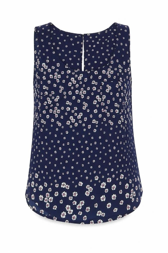 Womens UK Size 8 Oasis Blue Basic Tank