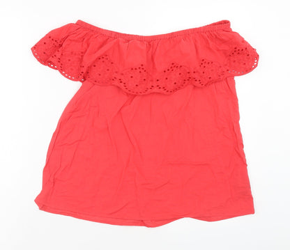 Womens UK Size 10 H&M Pink Basic Blouse