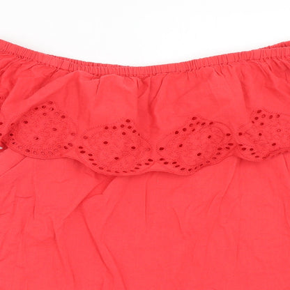 Womens UK Size 10 H&M Pink Basic Blouse