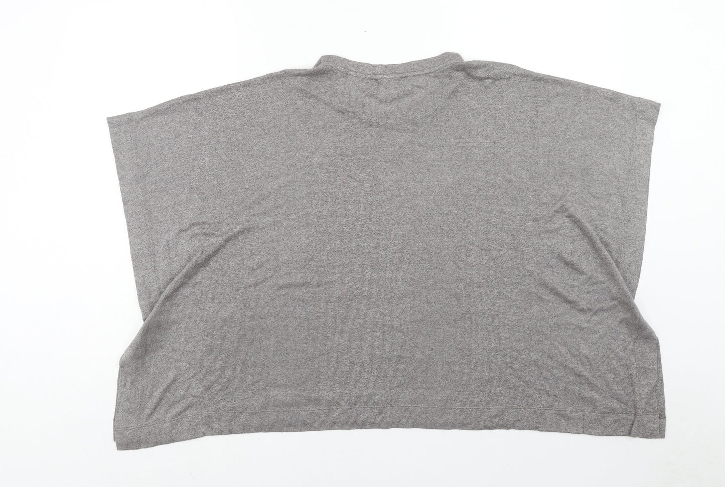 New York Intimates Womens Grey Viscose Basic T-Shirt Size L Round Neck