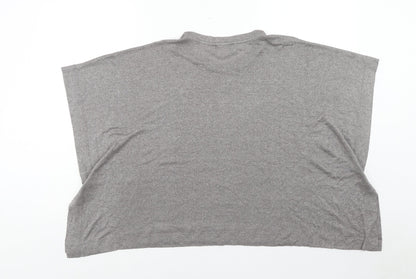 New York Intimates Womens Grey Viscose Basic T-Shirt Size L Round Neck
