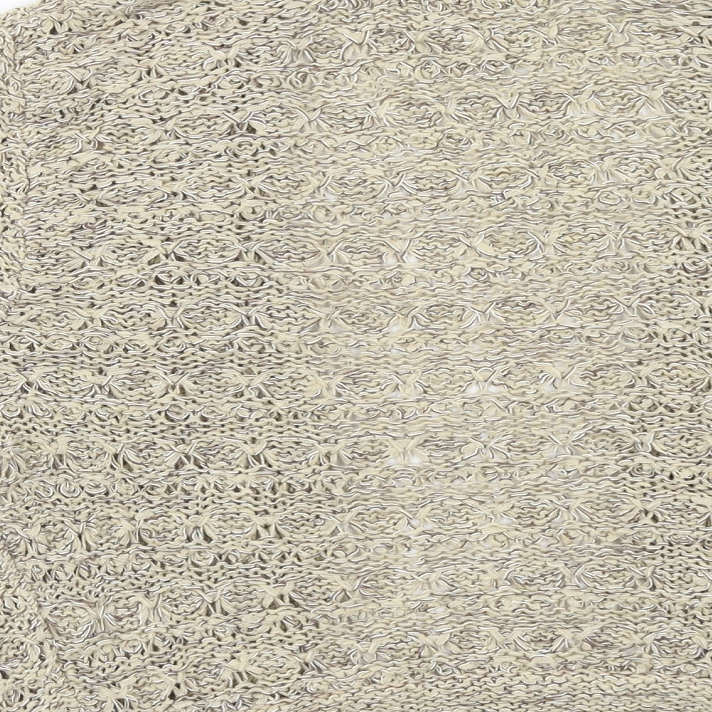 TU Womens Brown V-Neck Acrylic Cardigan Jumper Size 10