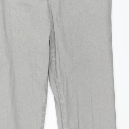 Zara Womens Grey Polyester Skinny Jeans Size 8 Regular Button