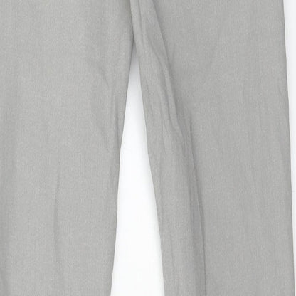 Zara Womens Grey Polyester Skinny Jeans Size 8 Regular Button