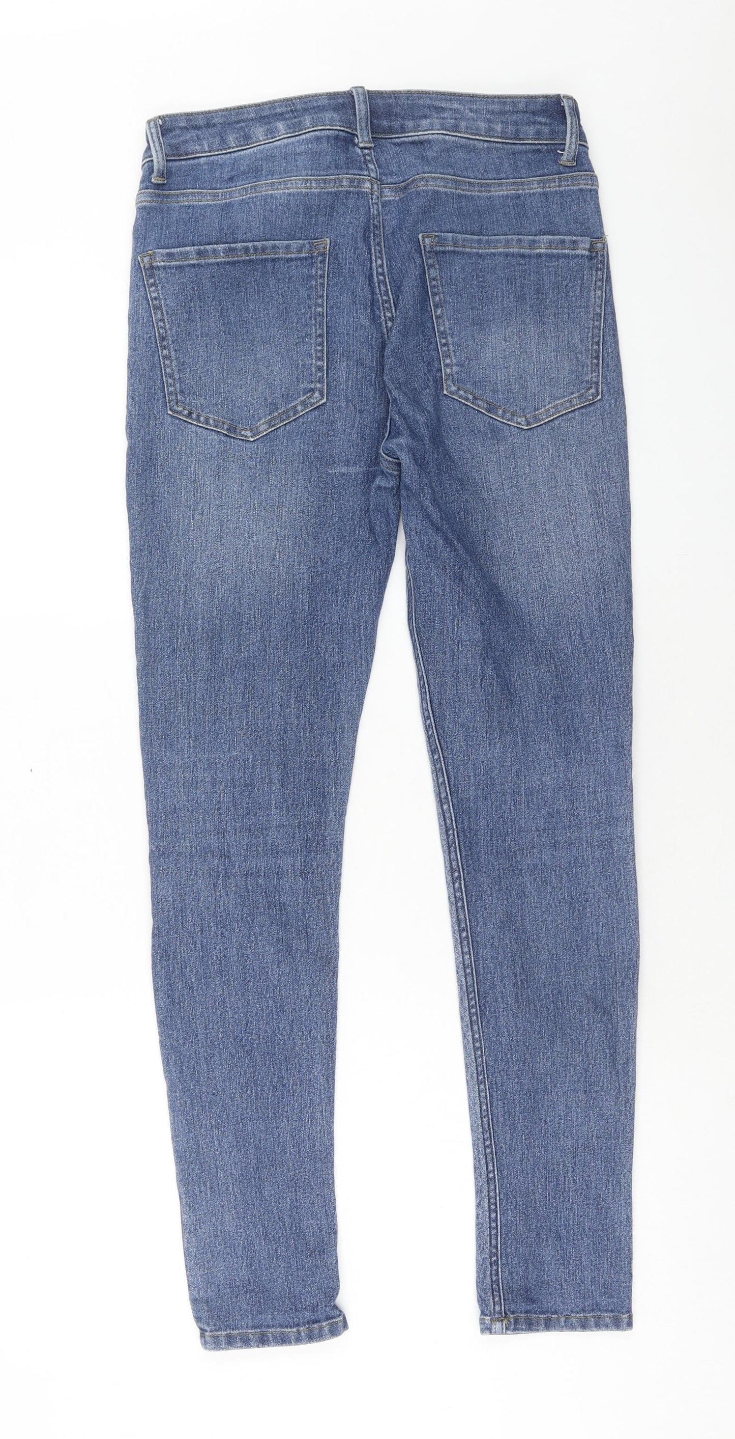 Incorporate Wear Womens Blue Cotton Skinny Jeans Size 28 in Regular Button