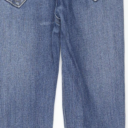Incorporate Wear Womens Blue Cotton Skinny Jeans Size 28 in Regular Button