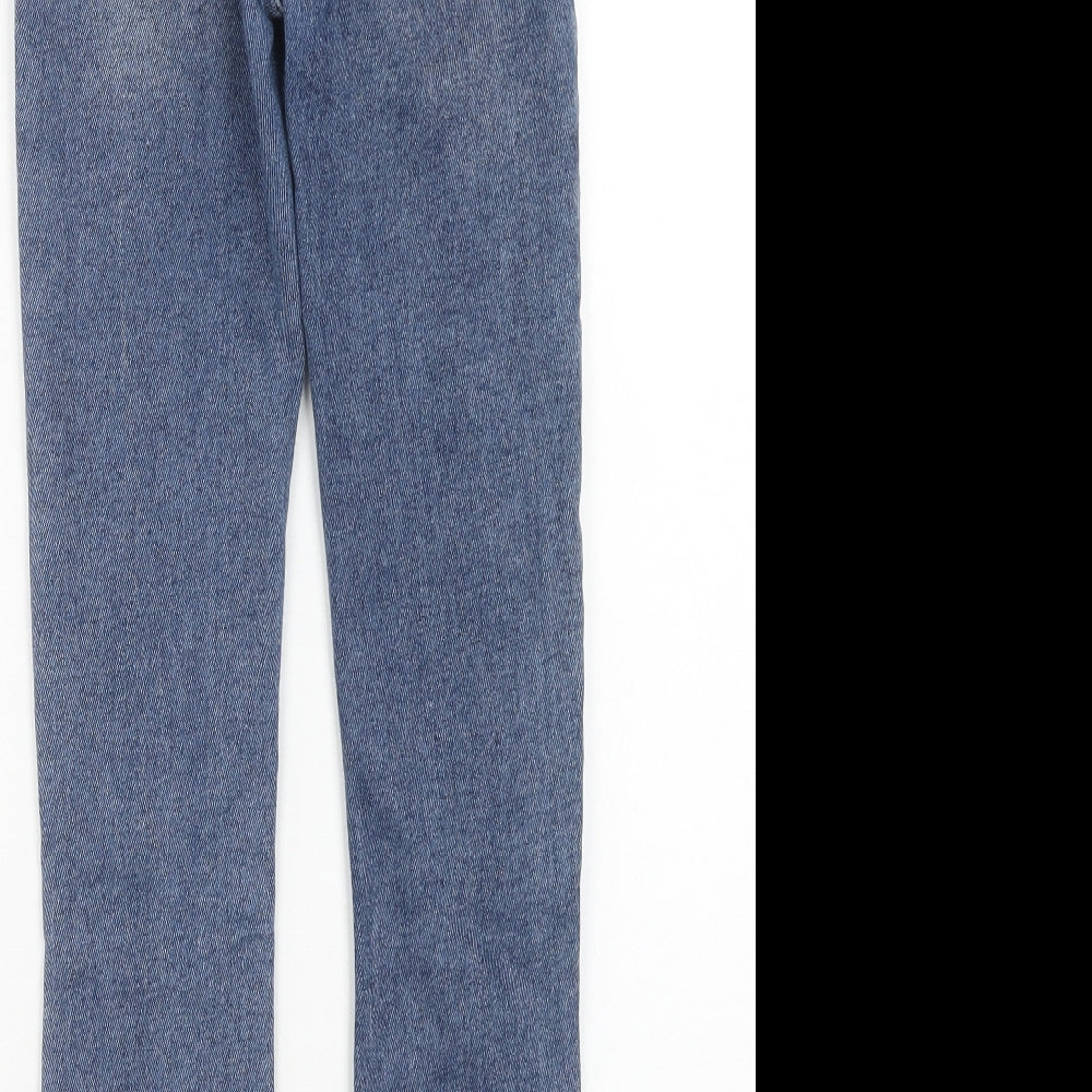 New Look Womens Blue Cotton Skinny Jeans Size 8 Regular Button