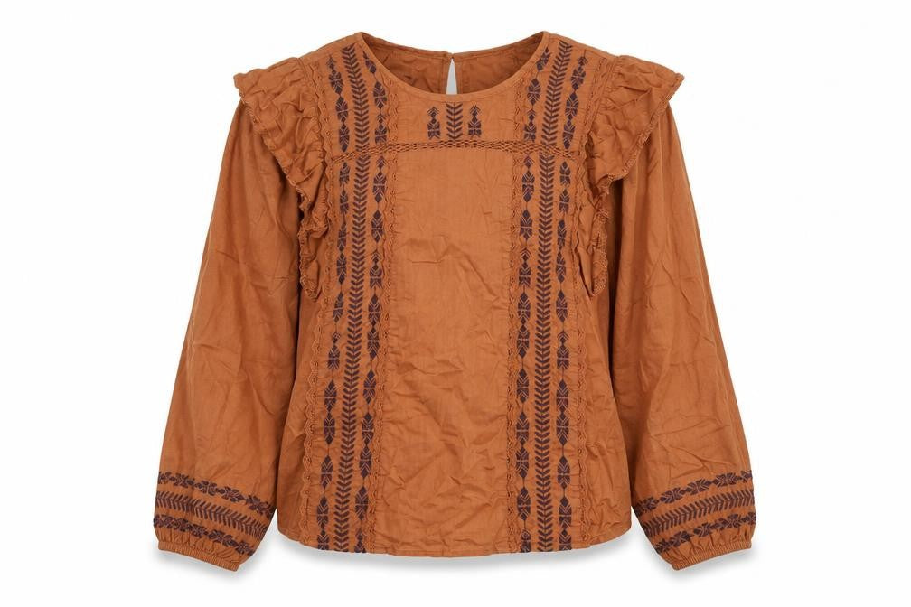 Womens UK Size 6 Marks and Spencer Brown Basic Blouse
