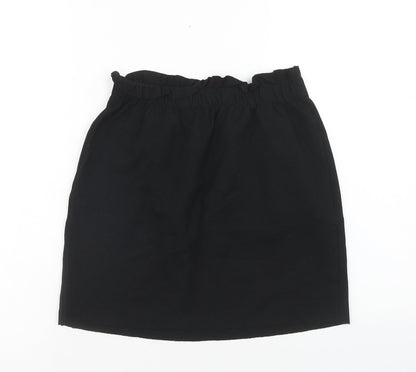 Bershka Womens Black Viscose Mini Skirt Size S
