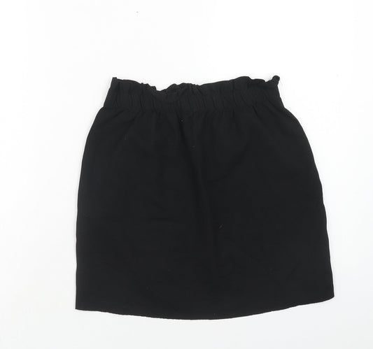 Bershka Womens Black Viscose Mini Skirt Size S