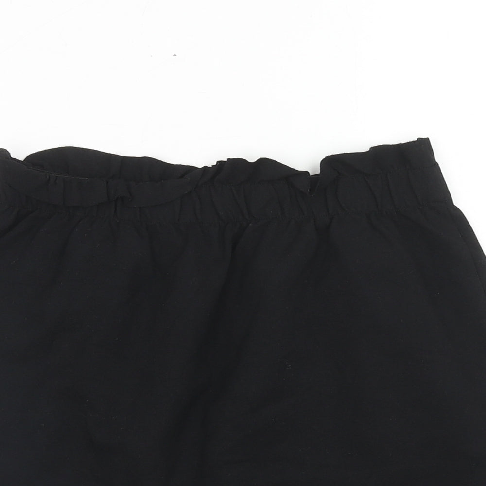 Bershka Womens Black Viscose Mini Skirt Size S