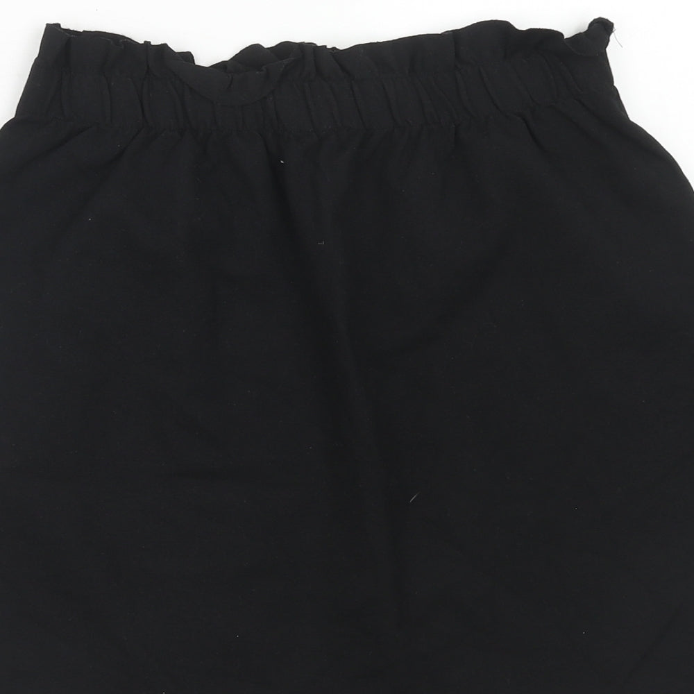 Bershka Womens Black Viscose Mini Skirt Size S