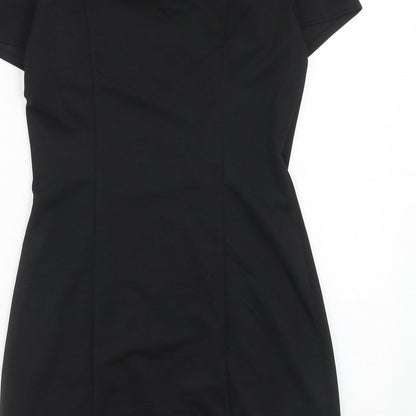 Madam Rage Womens Black Polyester Mini Size 10 Round Neck Pullover