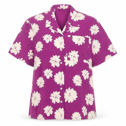 Womens UK Size 10 Marks and Spencer Purple Basic Button-Up