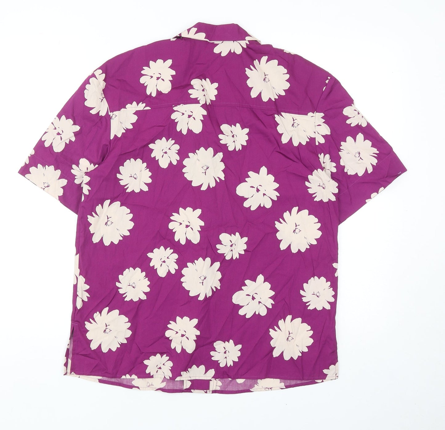 Womens UK Size 10 Marks and Spencer Purple Basic Button-Up