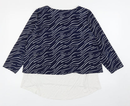 Womens UK Size 18 Saloos Blue Basic Blouse