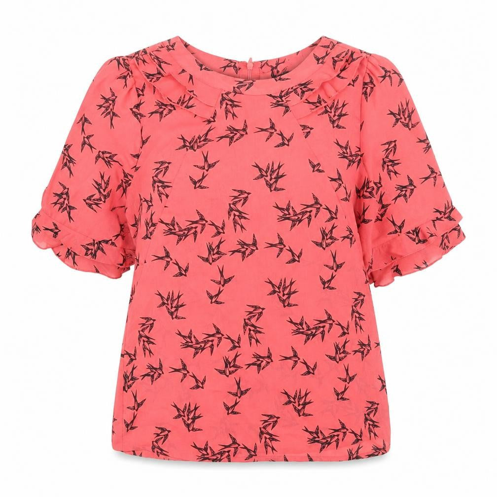 Womens UK Size 8 Oasis Pink Basic T-Shirt