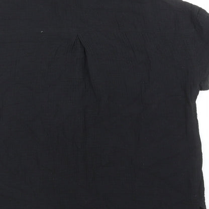 Womens UK Size 10 Matalan Black Basic Button-Up