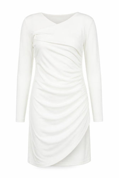 Zara Womens White Polyester Bodycon Size S One Shoulder Zip