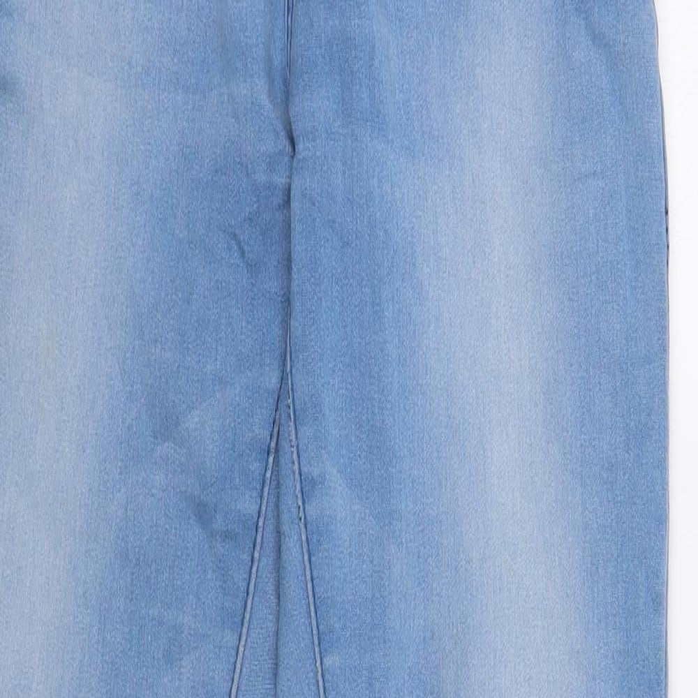 Denim & Co. Womens Blue Cotton Skinny Jeans Size 10 Regular Button