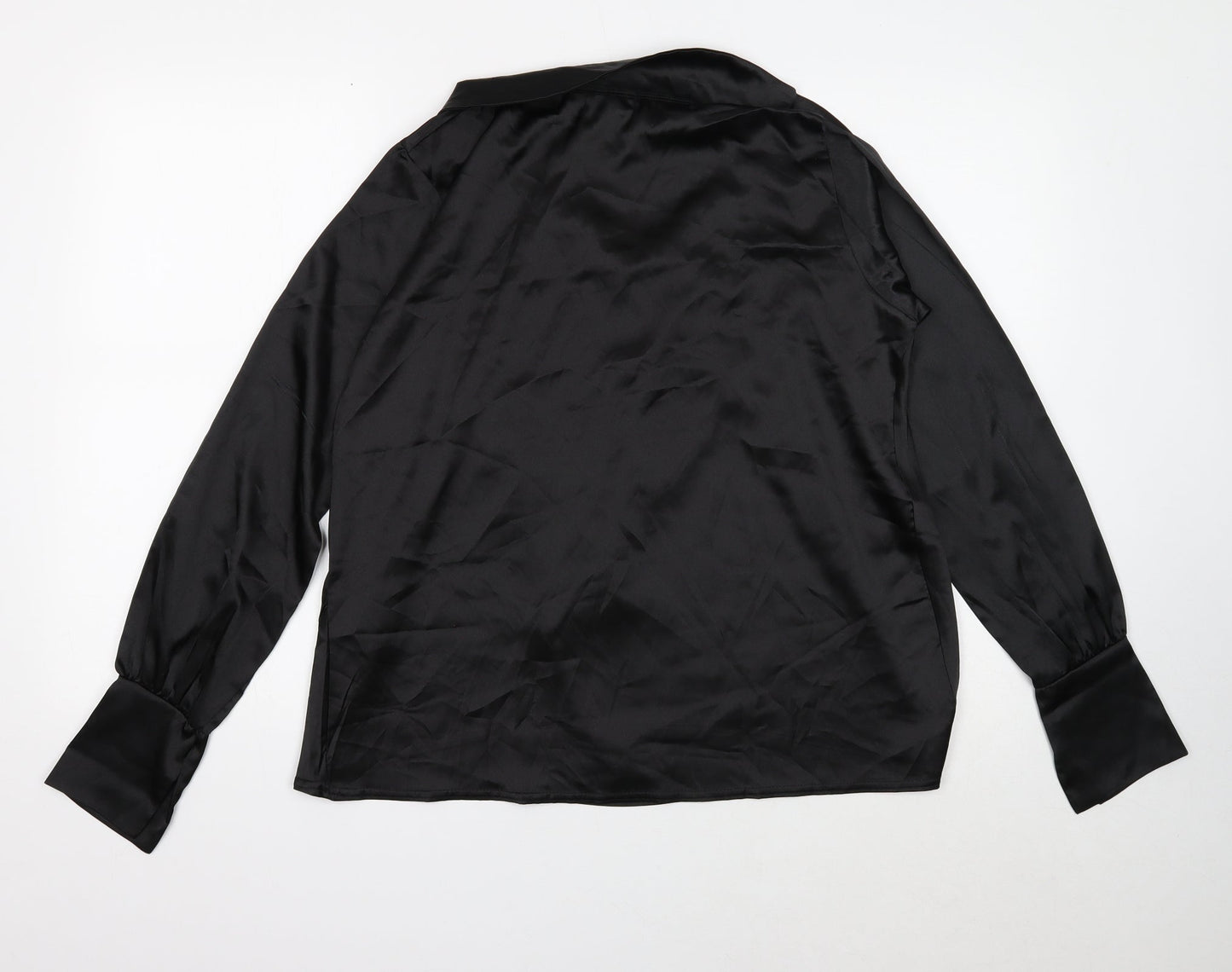 Womens UK Size 8 PRETTYLITTLETHING Black Basic Blouse