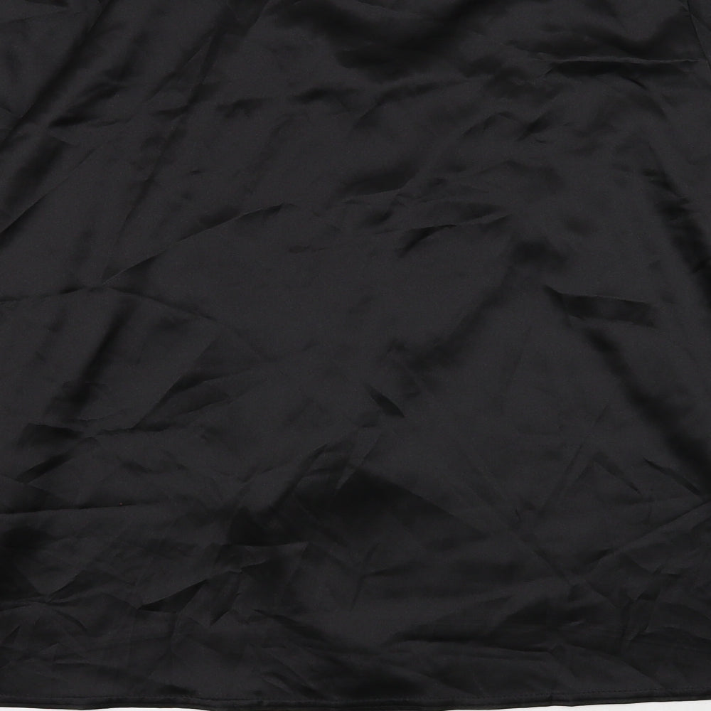 Womens UK Size 8 PRETTYLITTLETHING Black Basic Blouse