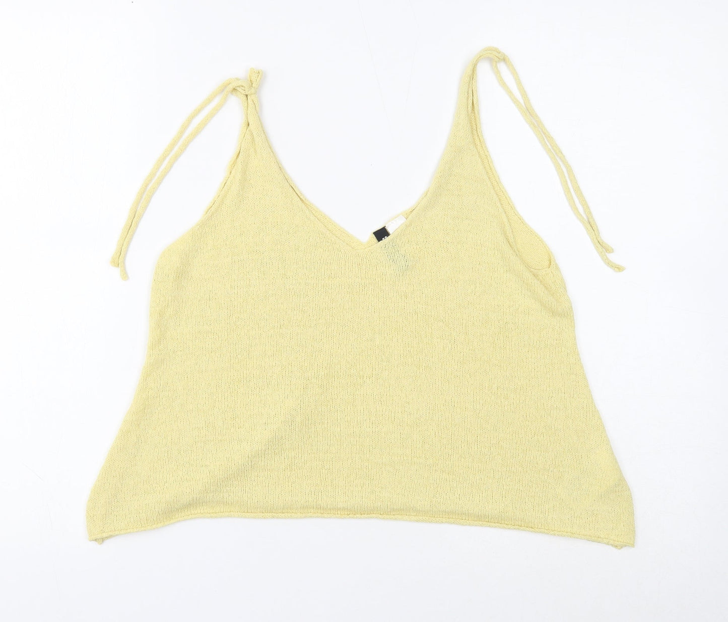 Womens UK Size M Divided Yellow Camisole Tank