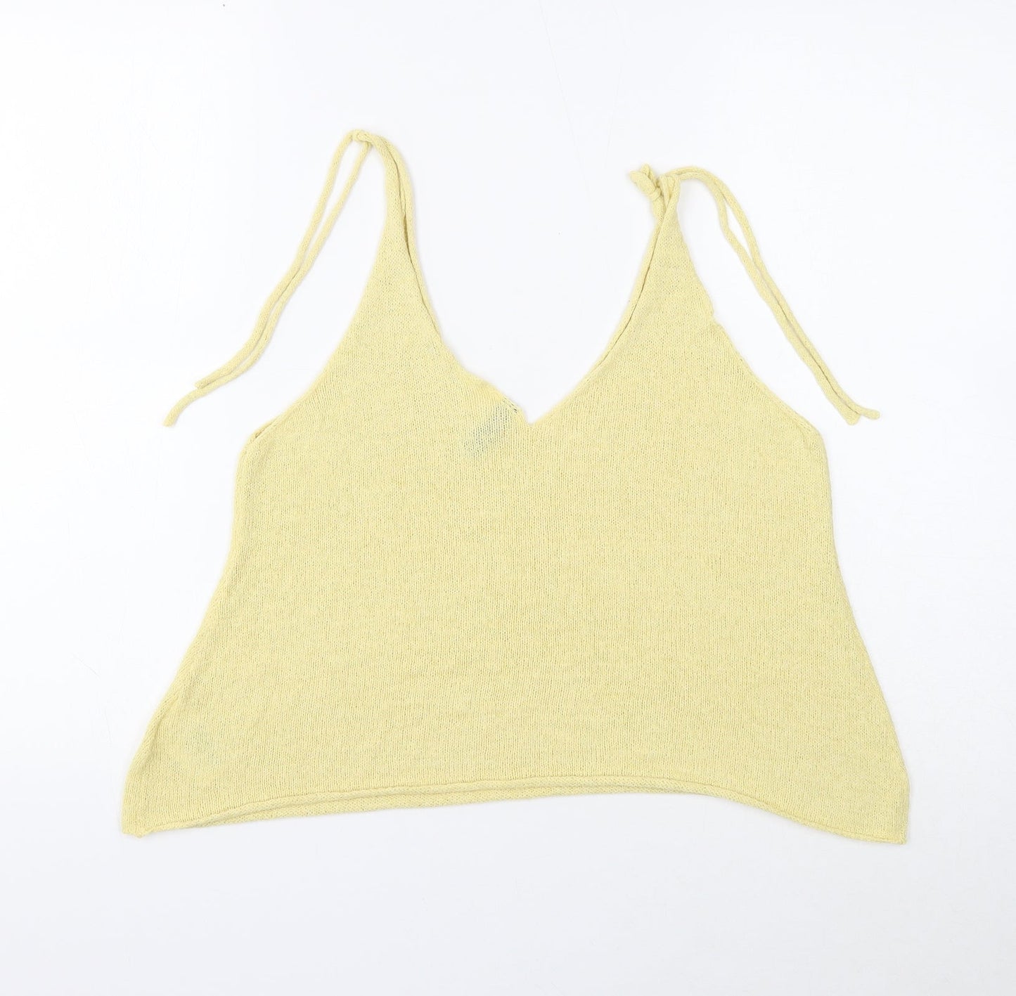 Womens UK Size M Divided Yellow Camisole Tank