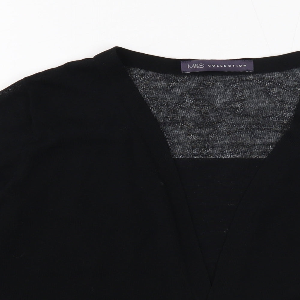 Womens UK Size 12 Marks and Spencer Black Cardigan Jumper