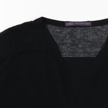 Womens UK Size 12 Marks and Spencer Black Cardigan Jumper