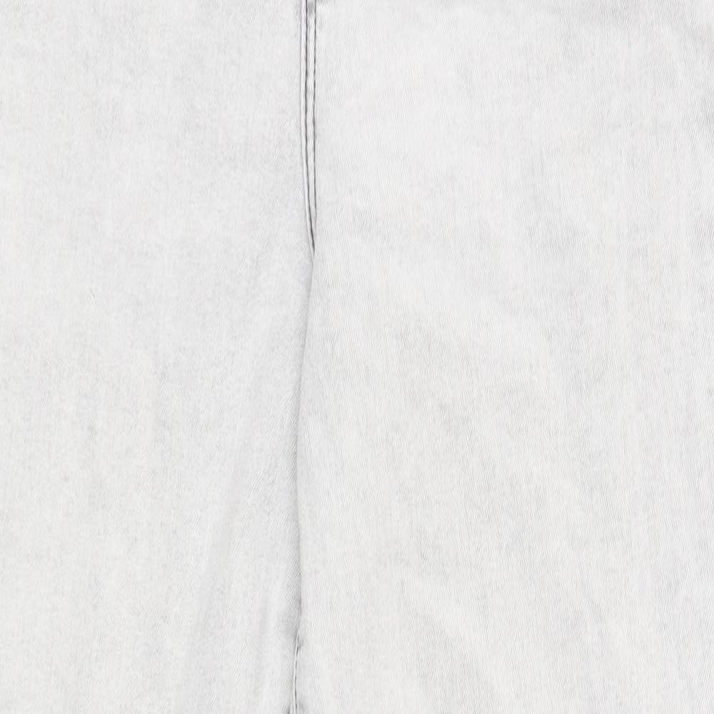 TU Womens Grey Cotton Skinny Jeans Size 10 Regular Button