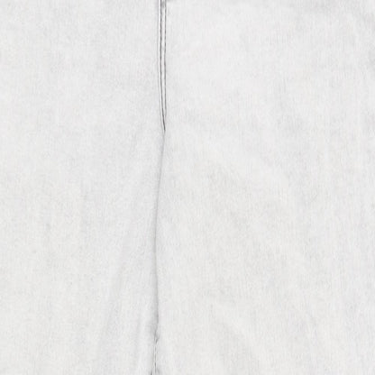 TU Womens Grey Cotton Skinny Jeans Size 10 Regular Button