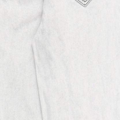 TU Womens Grey Cotton Skinny Jeans Size 10 Regular Button