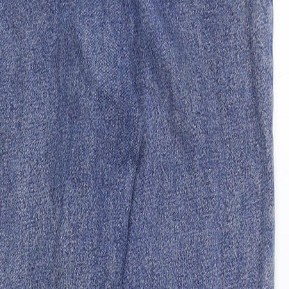 Denim & Co. Womens Blue Cotton Skinny Jeans Size 28 in Regular Zip
