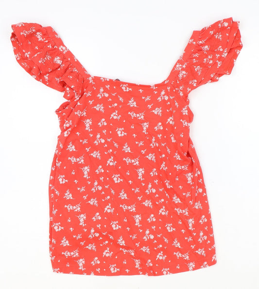 Womens UK Size 8 Marks and Spencer Red Basic Tank