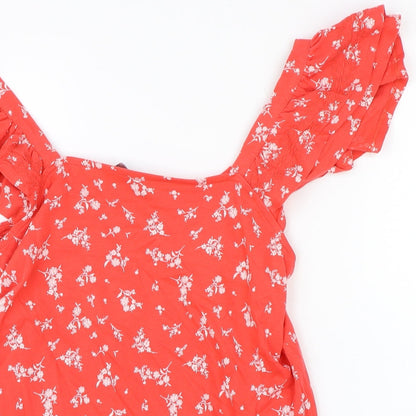 Womens UK Size 8 Marks and Spencer Red Basic Tank