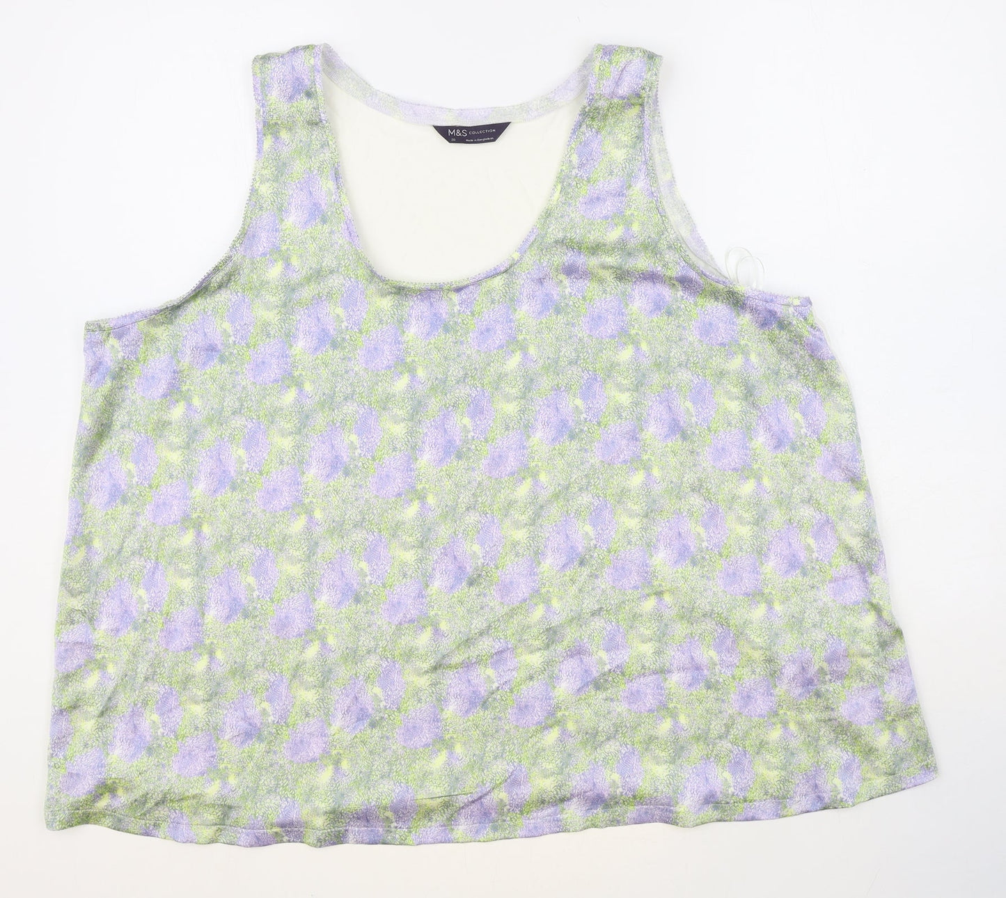 Womens UK Size 20 Marks and Spencer Multicoloured Basic Tank