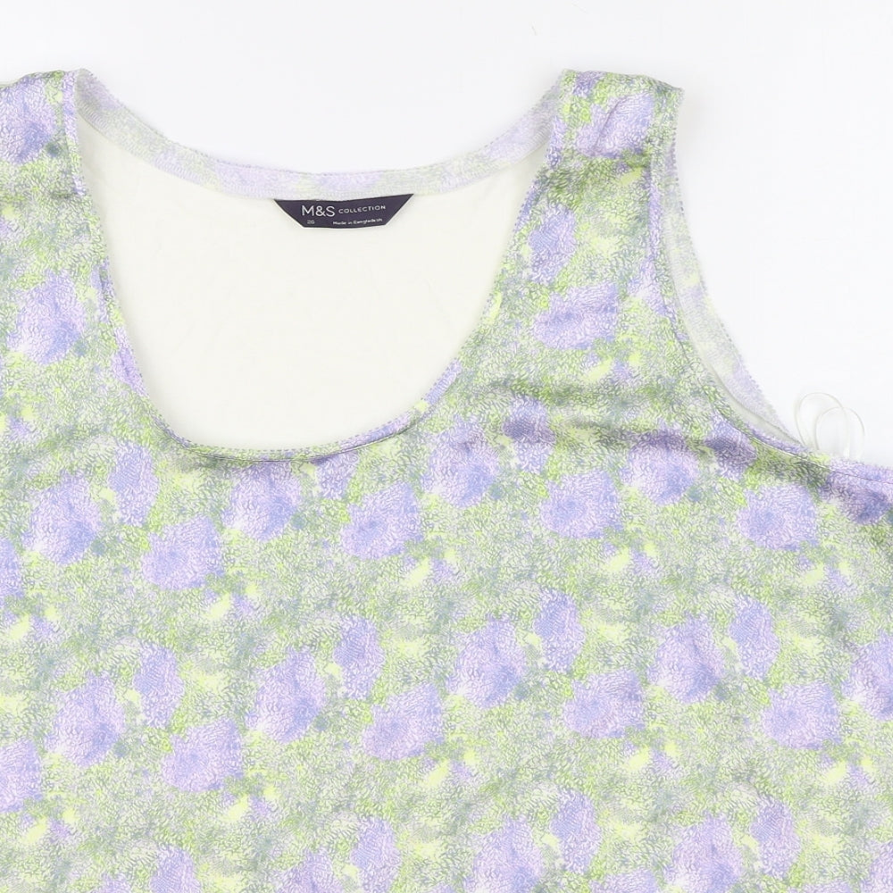 Womens UK Size 20 Marks and Spencer Multicoloured Basic Tank