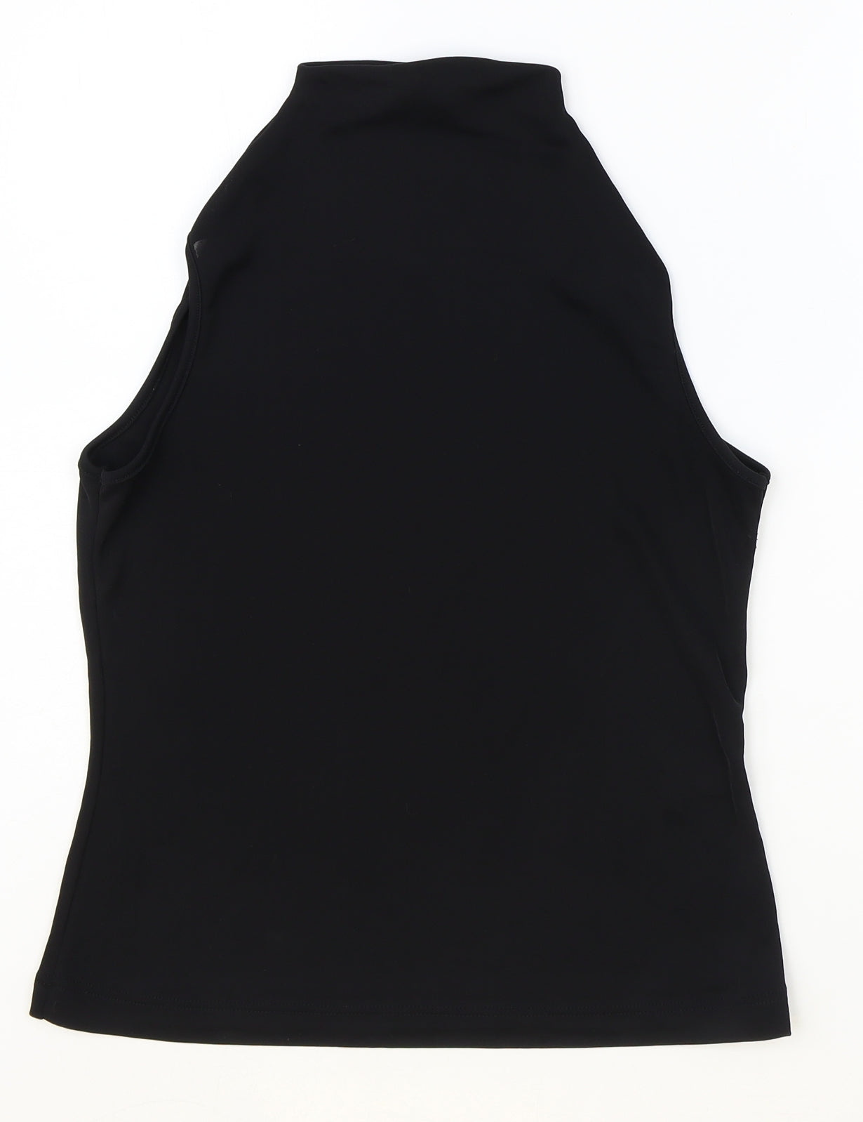 Dorthey Perkins Womens Black Polyester Basic Blouse Size 12 Mock Neck