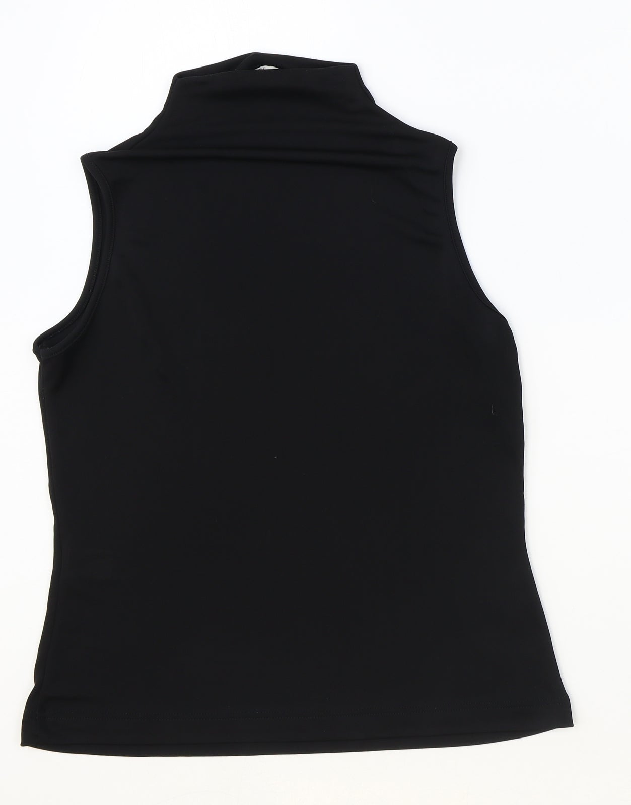 Dorthey Perkins Womens Black Polyester Basic Blouse Size 12 Mock Neck