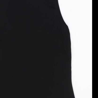 Dorthey Perkins Womens Black Polyester Basic Blouse Size 12 Mock Neck