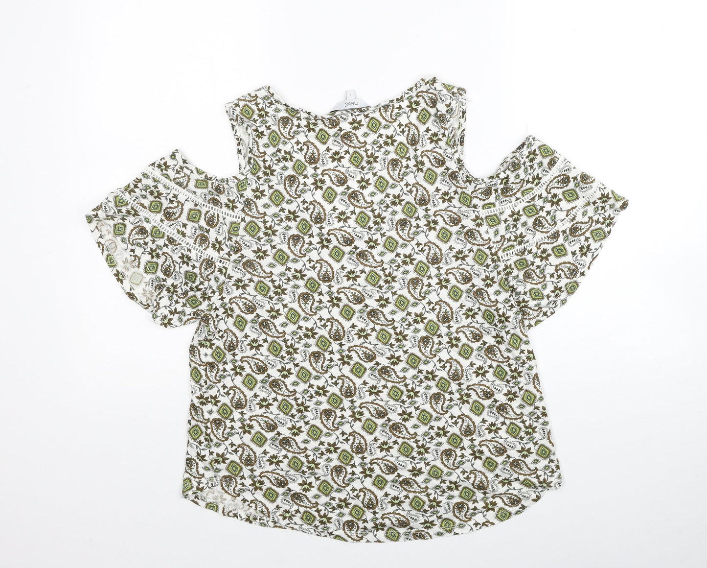 Womens UK Size 8 NEXT Multicoloured Basic Blouse