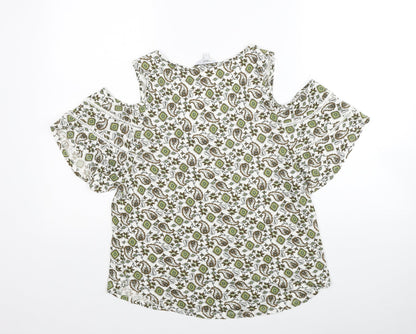 Womens UK Size 8 NEXT Multicoloured Basic Blouse